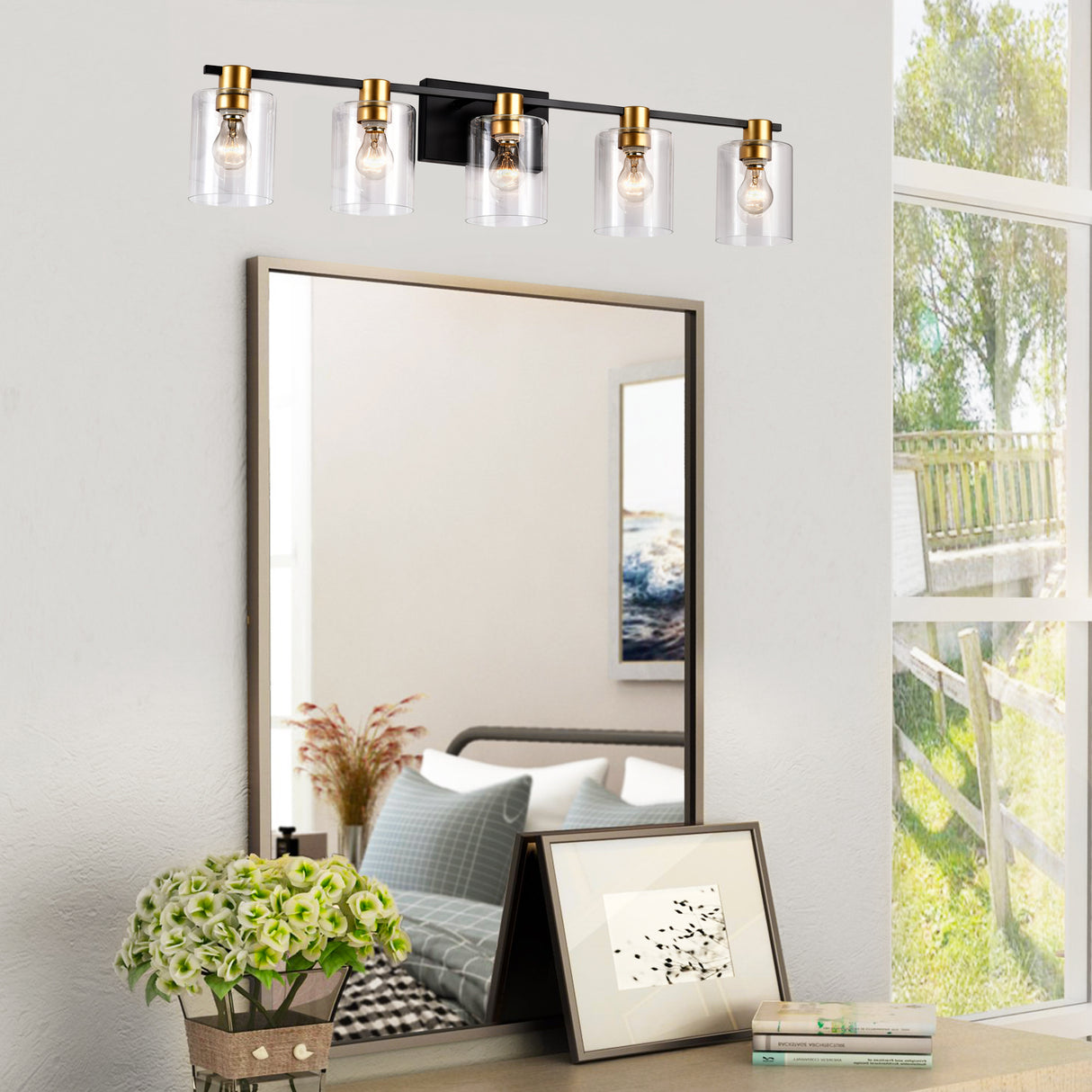 5-Light Matte Bathroom Lighting