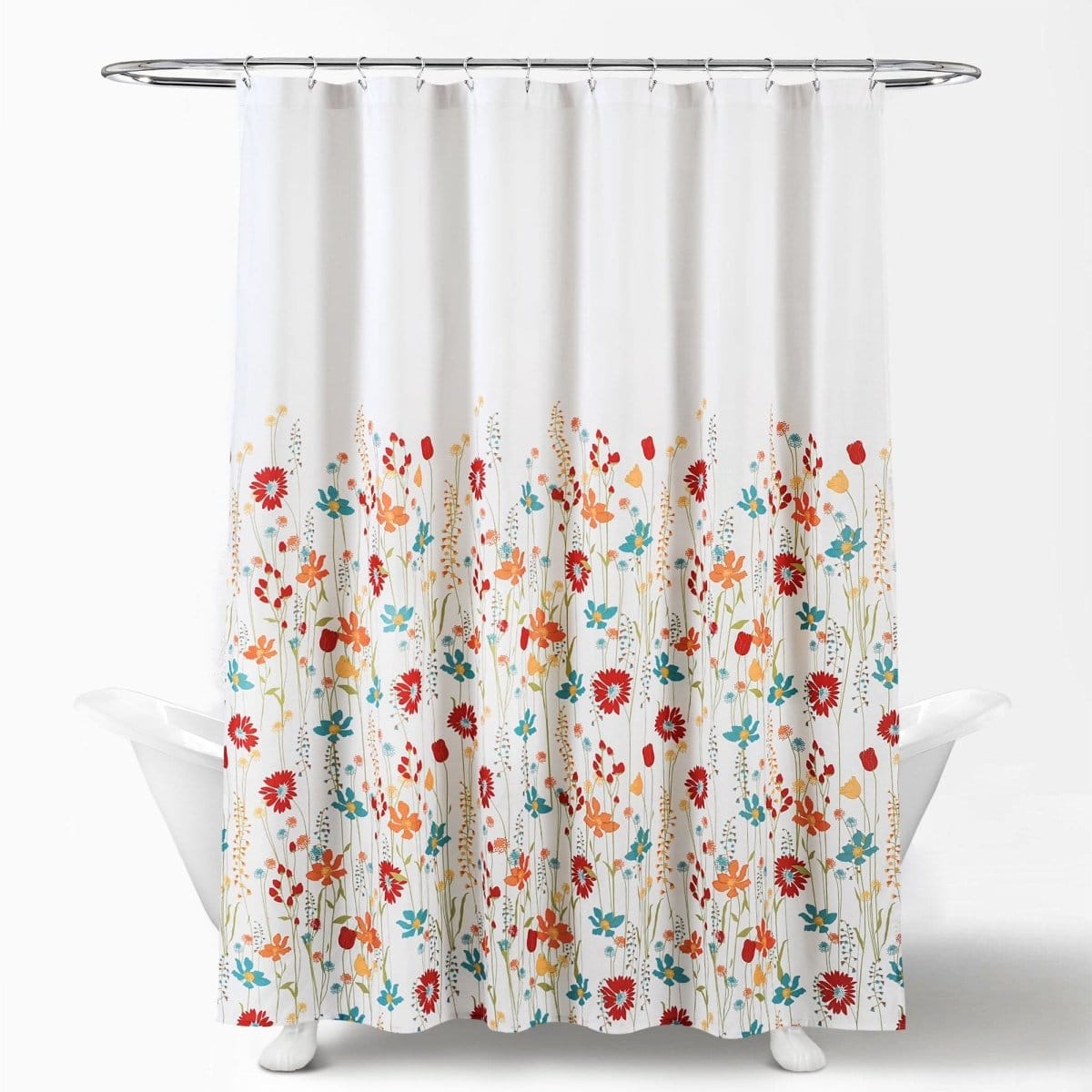 LushDecor Clarissa Floral Shower Curtain