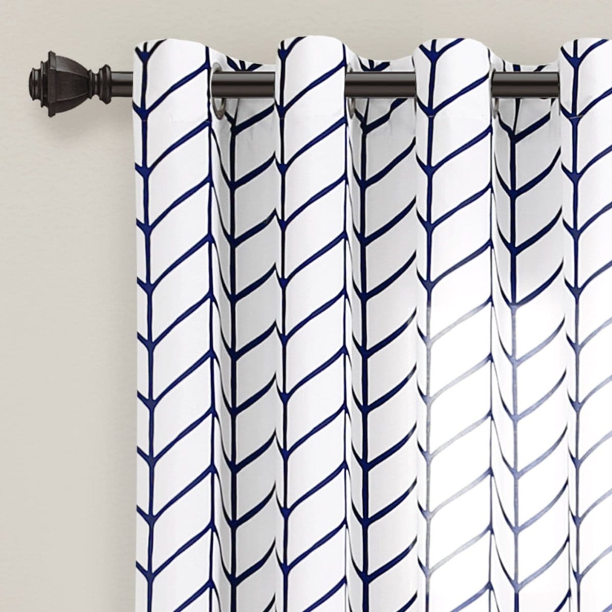 LushDecor Calia Chevron Geo Window Curtain Panels Set