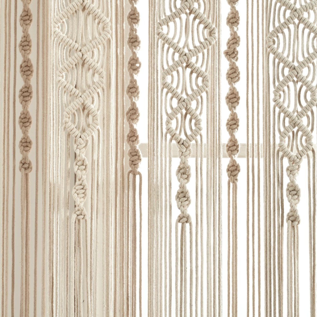 Boho Macrame Textured Cotton Window Curtain