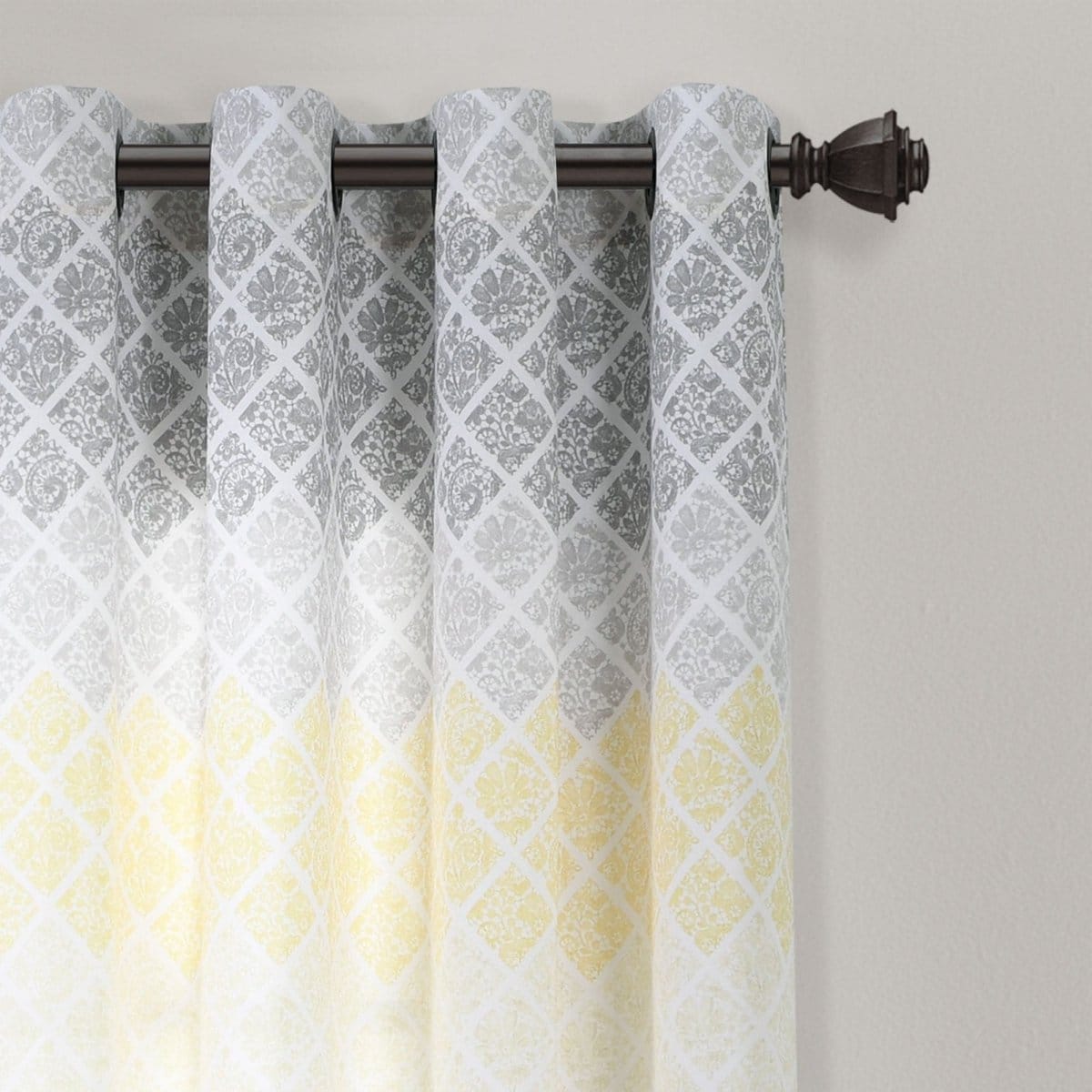 LushDecor Medallion Ombre Window Curtain Panel Set