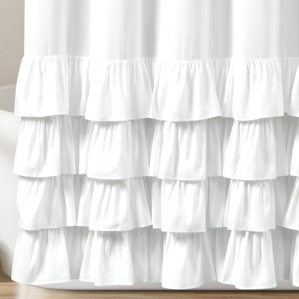 LushDecor Allison Ruffle Shower Curtain - view 4
