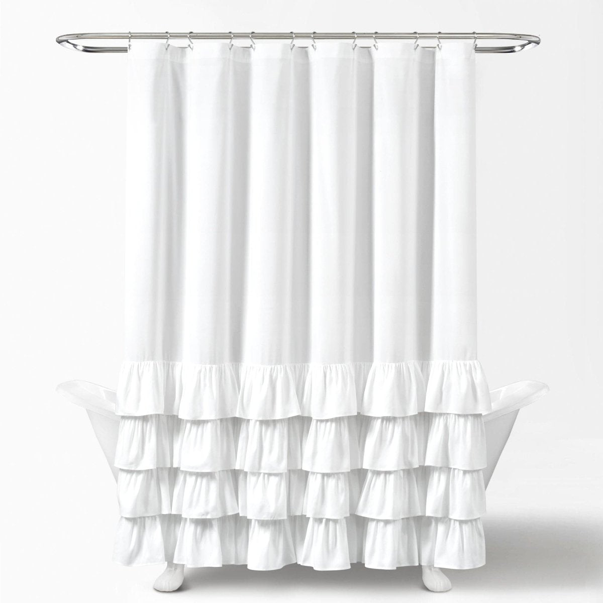 LushDecor Allison Ruffle Shower Curtain
