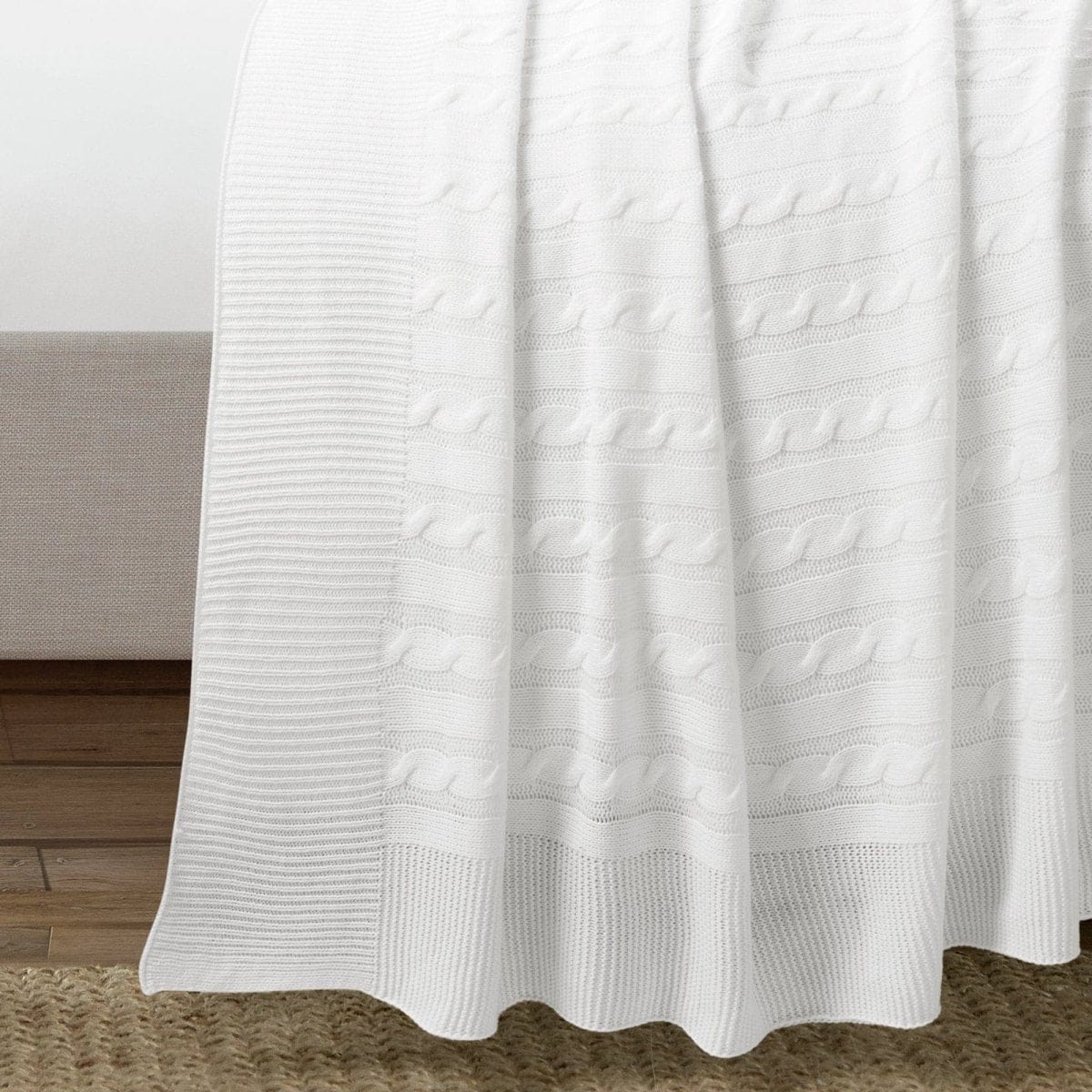 LushDecor Cable Soft Knitted Blanket/Coverlet - view 2