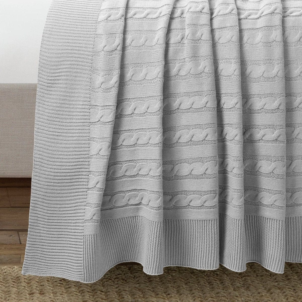 LushDecor Cable Soft Knitted Blanket/Coverlet - view 6
