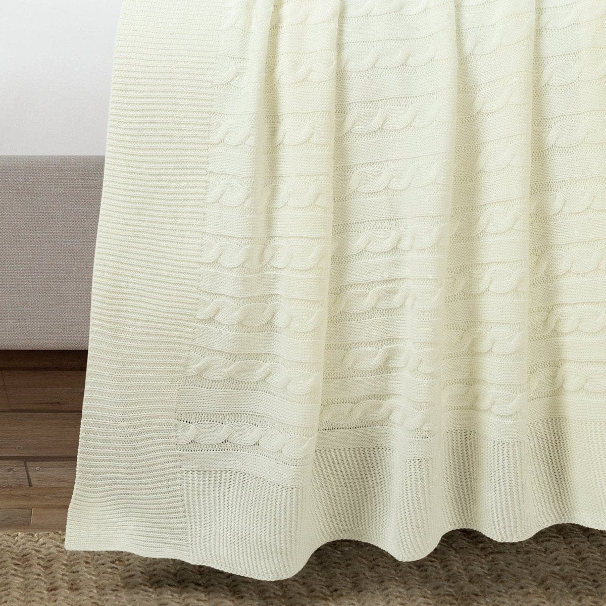 LushDecor Cable Soft Knitted Blanket/Coverlet - view 10