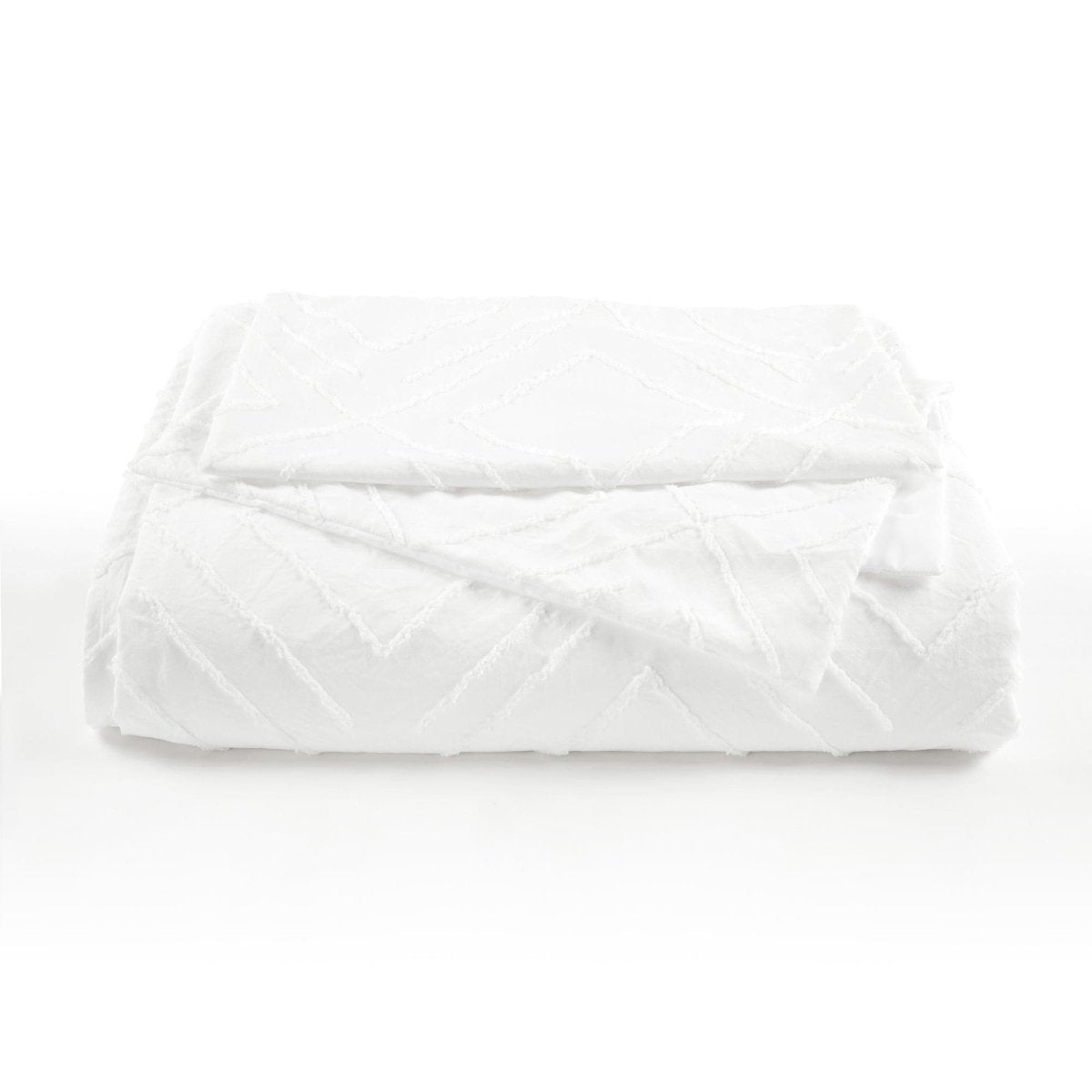 Diamond Clip Jacquard Duvet Cover 3 Piece Set