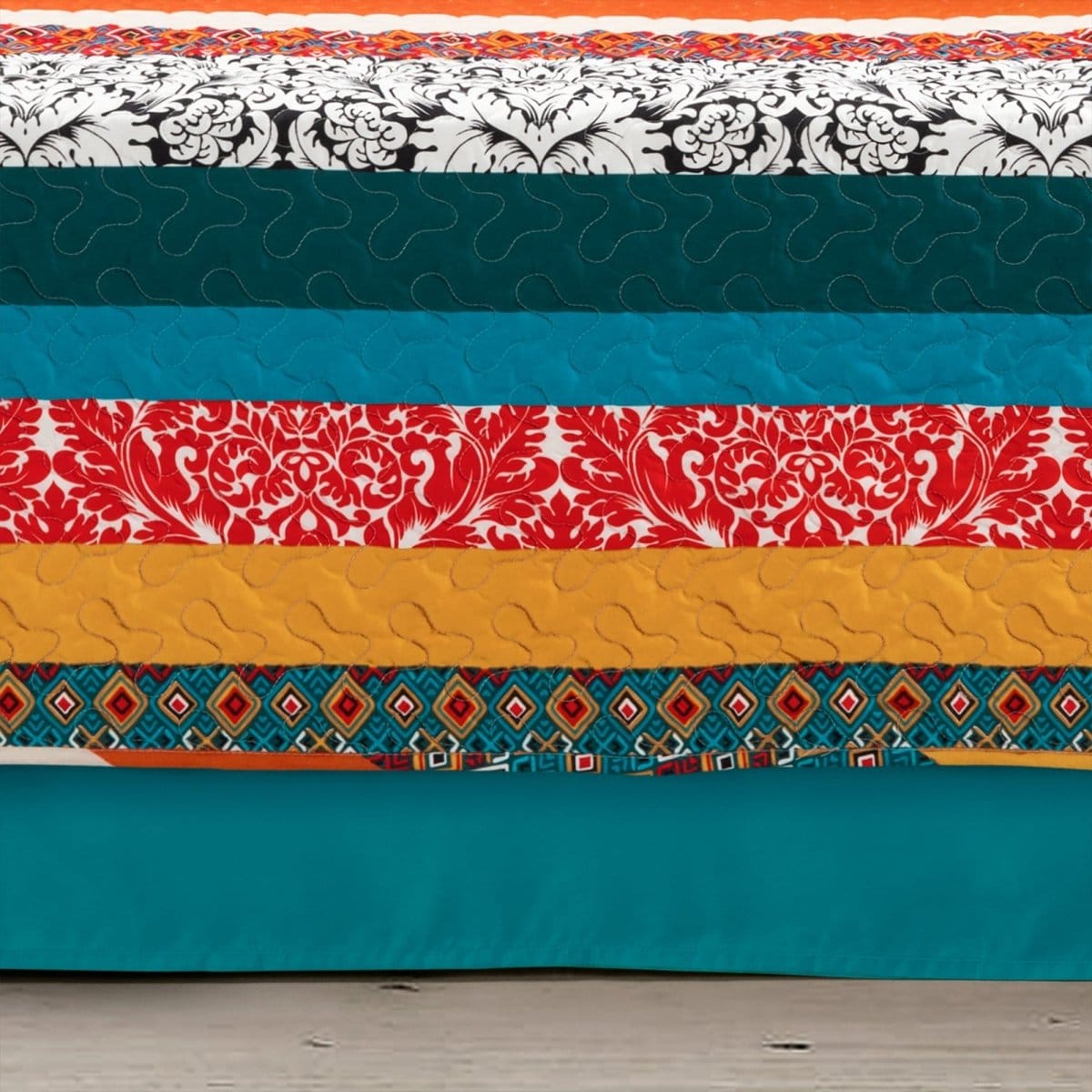 LushDecor Boho Stripe 6 Piece Daybed Cover Set