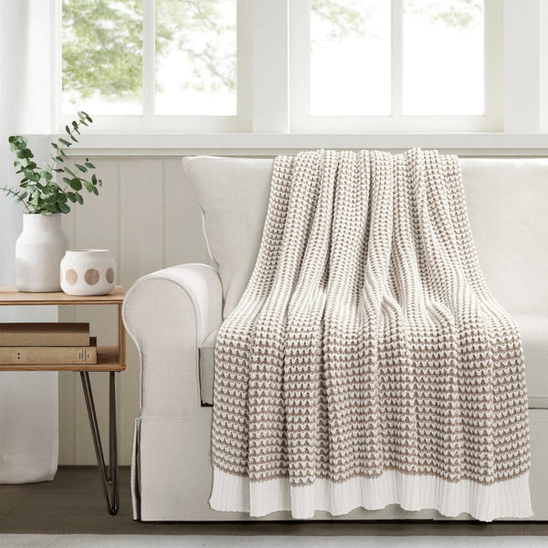 Chic And Soft Knitted Throw Blanket 60" x 50"
