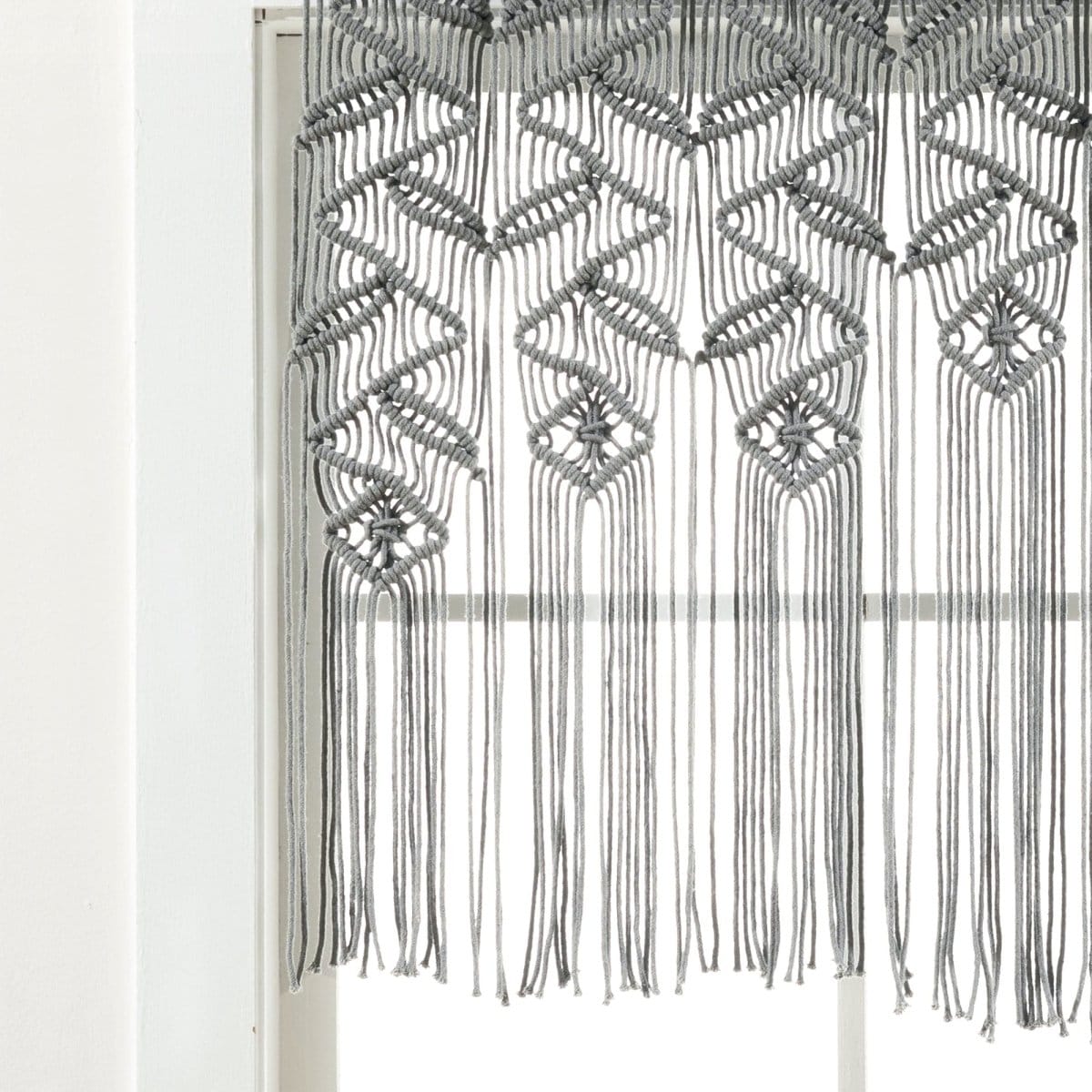 LushDecor Boho Macrame Leaf Cotton Valance - view 5