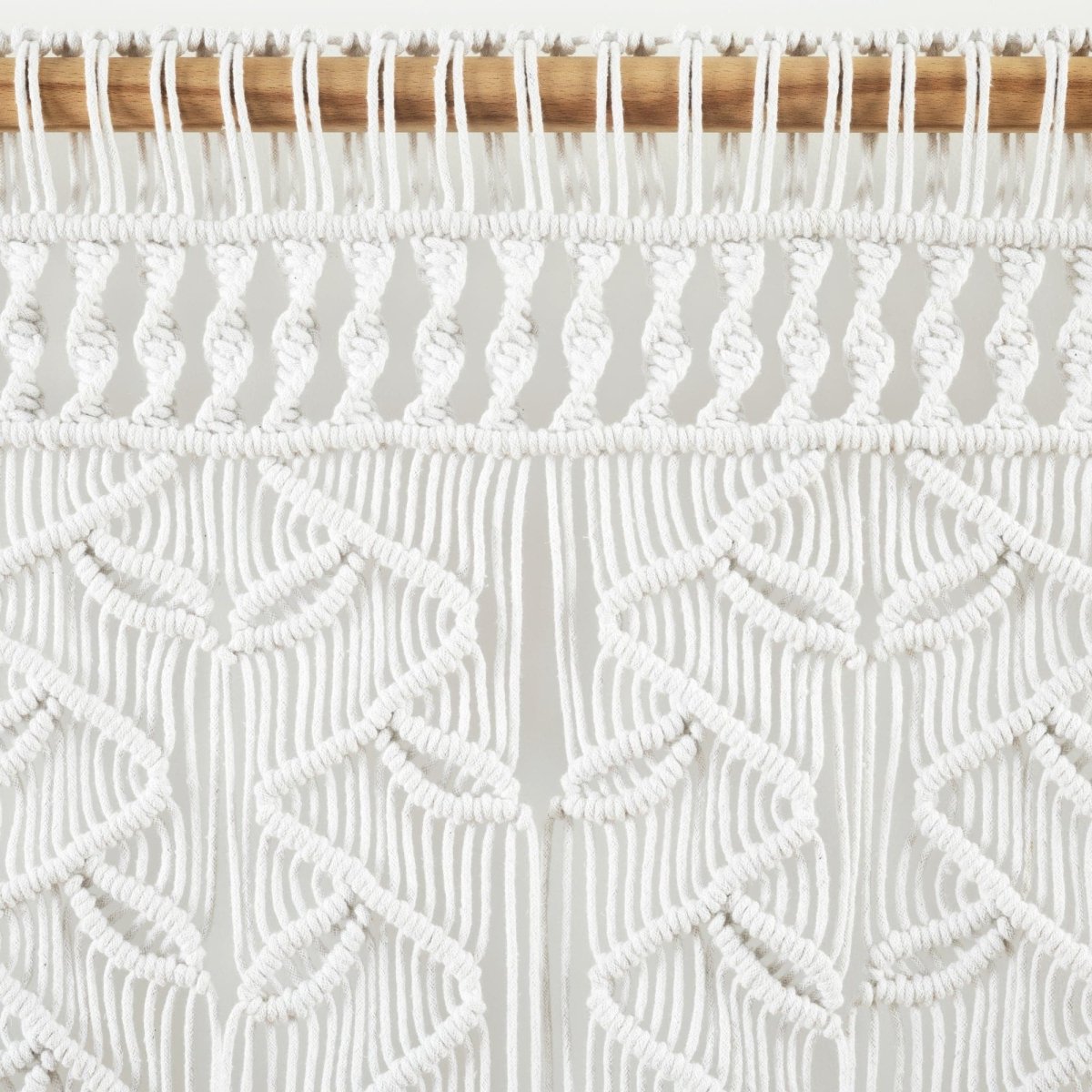 LushDecor Boho Macrame Leaf Cotton Valance - view 9