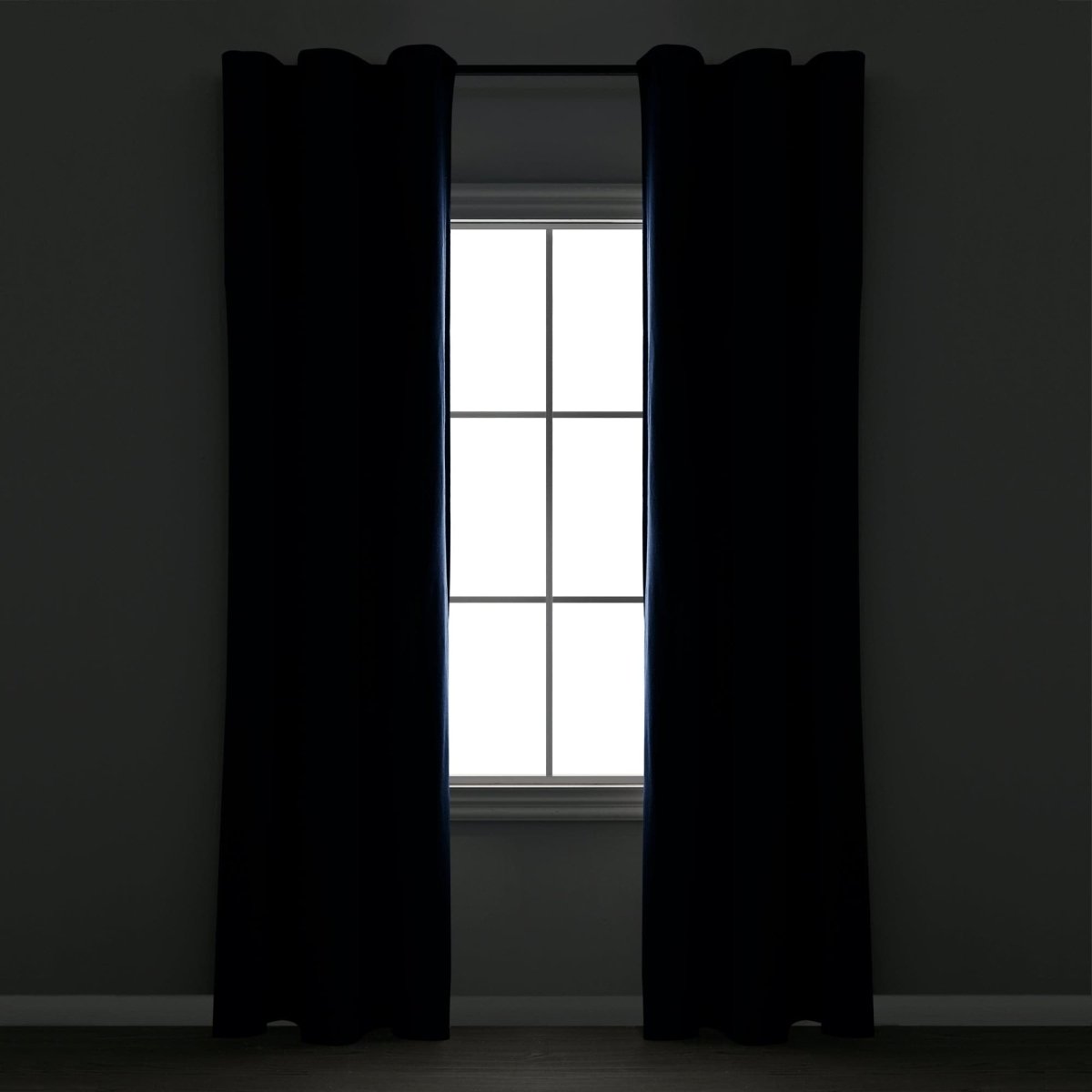 Insulated Grommet Blackout Faux Linen Window Curtain Panel