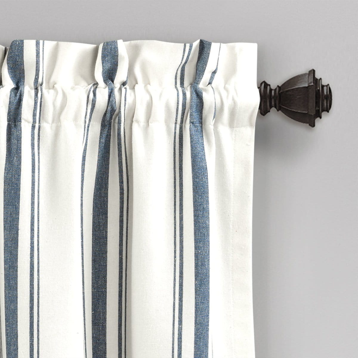 LushDecor Farmhouse Stripe Yarn Dyed Recycled Cotton Blend Valance