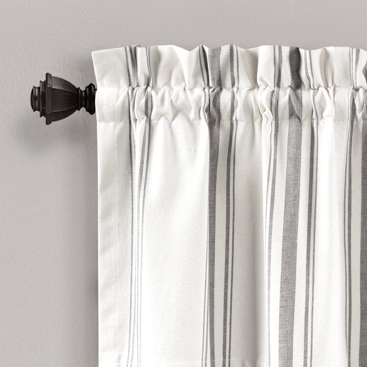 LushDecor Farmhouse Stripe Yarn Dyed Recycled Cotton Blend Valance - view 5