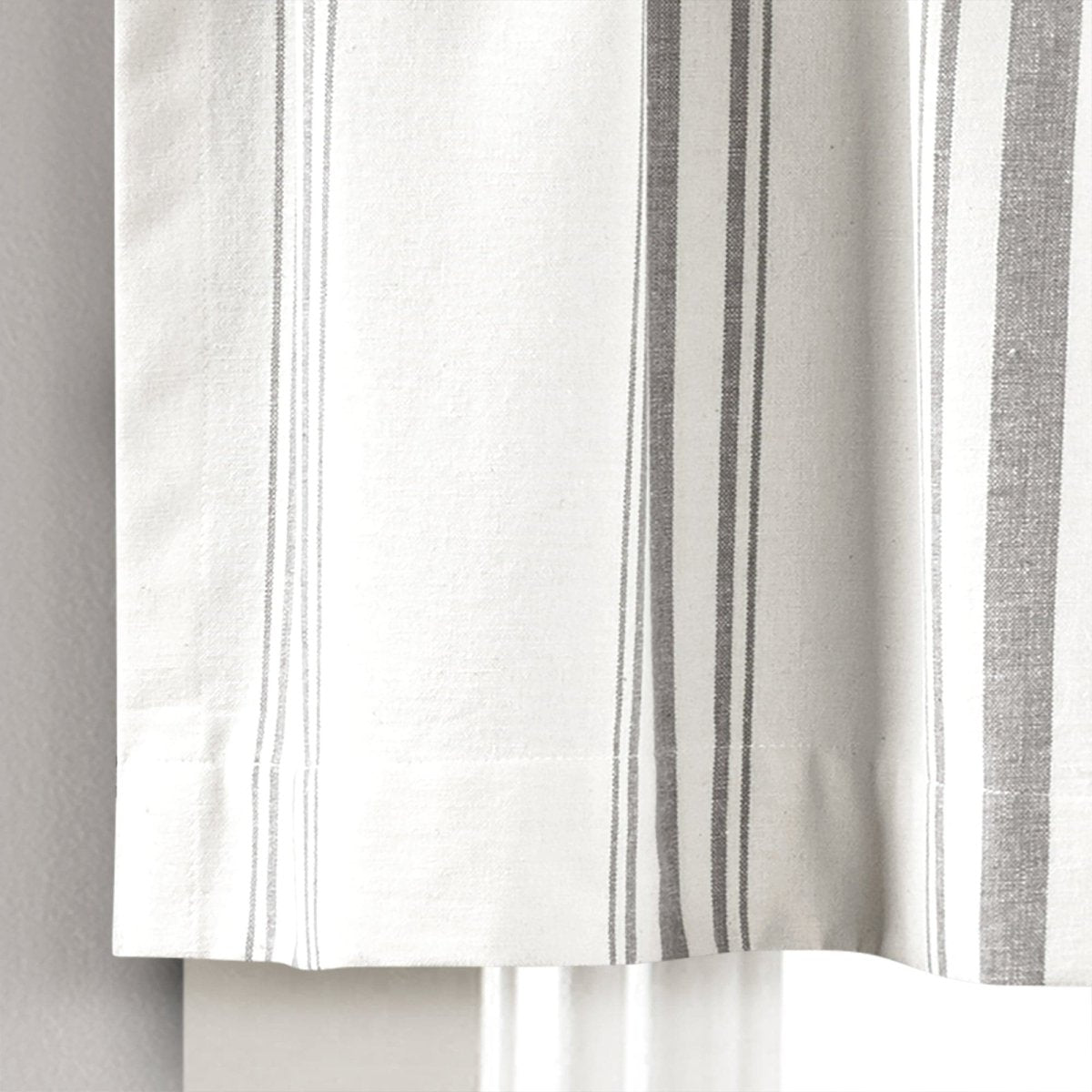 LushDecor Farmhouse Stripe Yarn Dyed Recycled Cotton Blend Valance - view 7