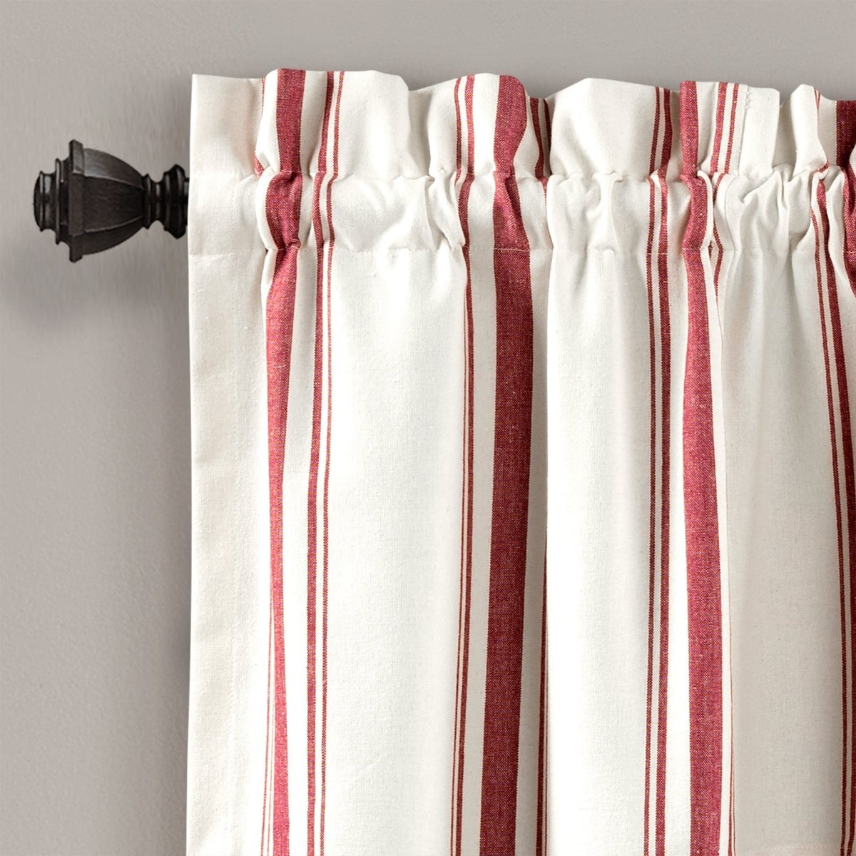 LushDecor Farmhouse Stripe Yarn Dyed Recycled Cotton Blend Valance - view 9