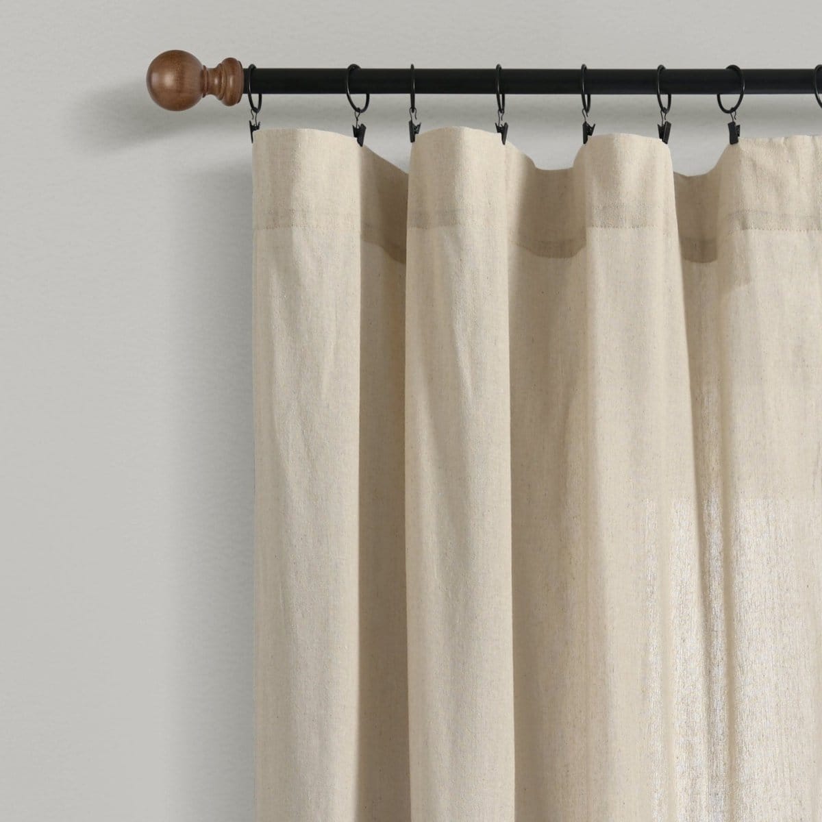 LushDecor Linen Button Botanical Garden Window Curtain Panel - view 5