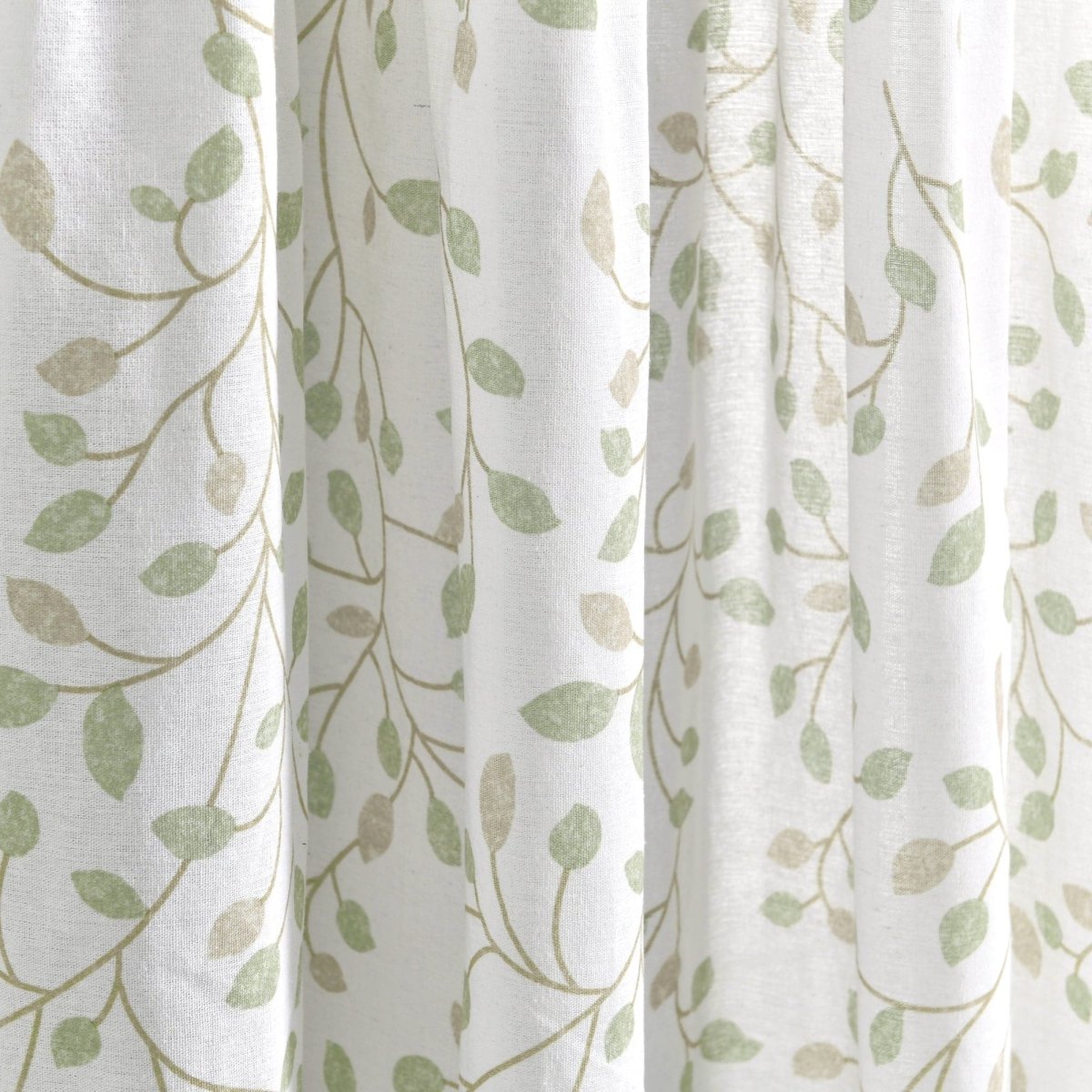 LushDecor Linen Button Botanical Garden Window Curtain Panel - view 7