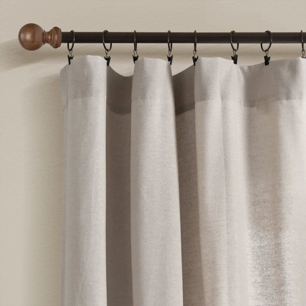 LushDecor Linen Button Botanical Garden Window Curtain Panel - view 9