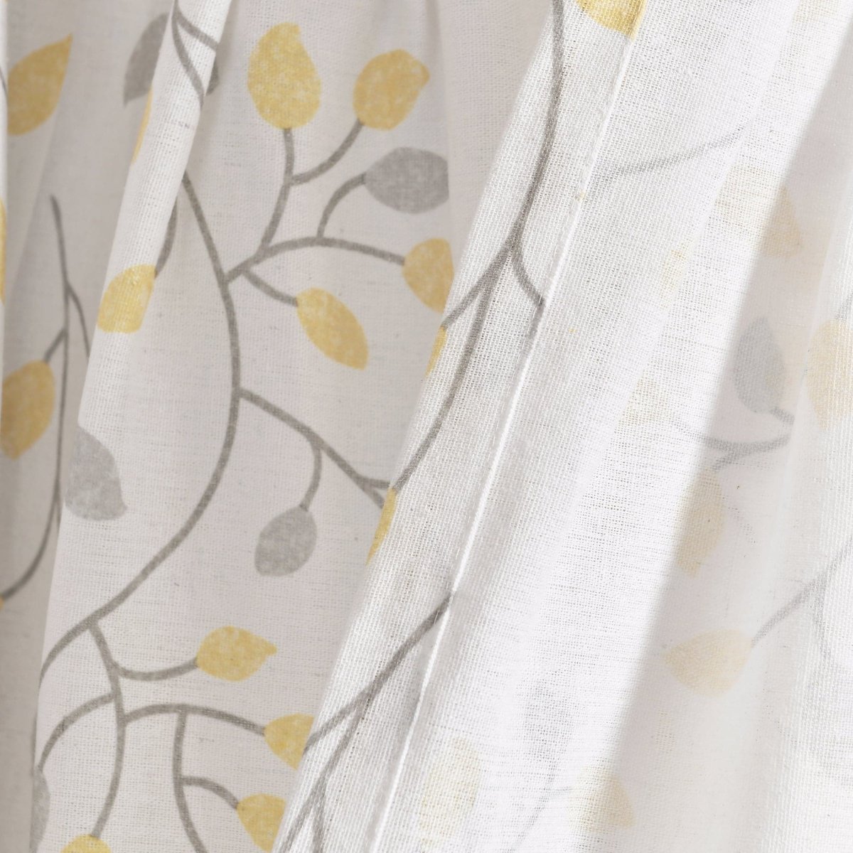LushDecor Linen Button Botanical Garden Window Curtain Panel - view 12