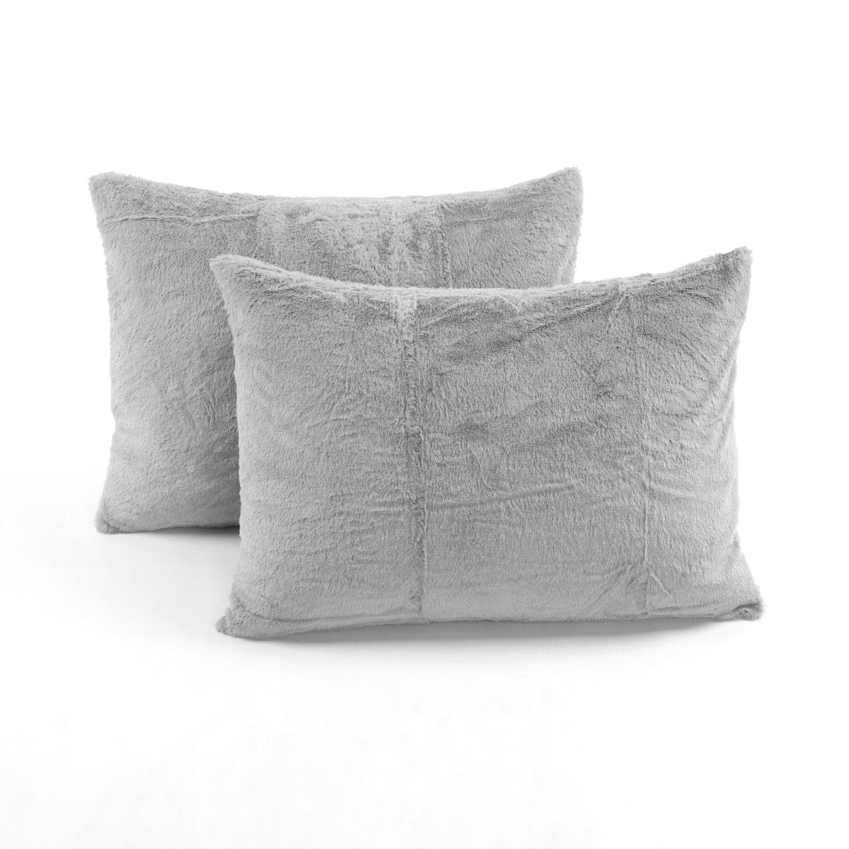 LushDecor Modern Solid Ultra Soft Faux Fur Comforter Bed In A Bag - view 13