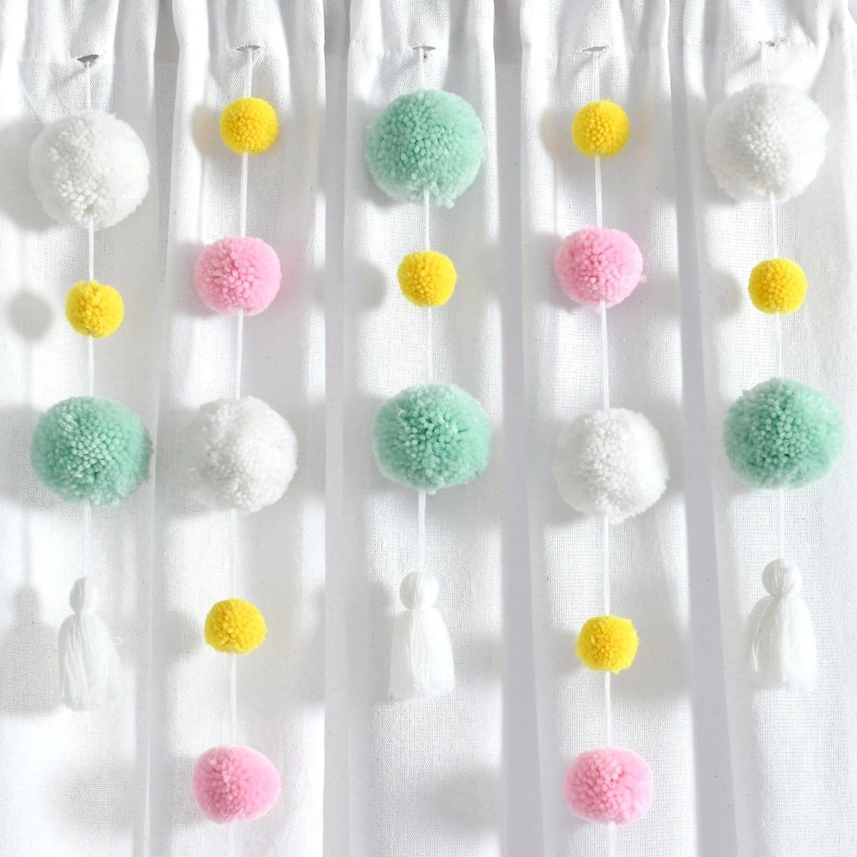 LushDecor Boho Pom Pom Tassel Faux Linen Window Curtain Panel - view 38
