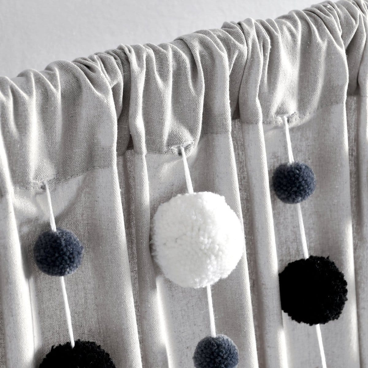 LushDecor Boho Pom Pom Tassel Faux Linen Window Curtain Panel - view 43
