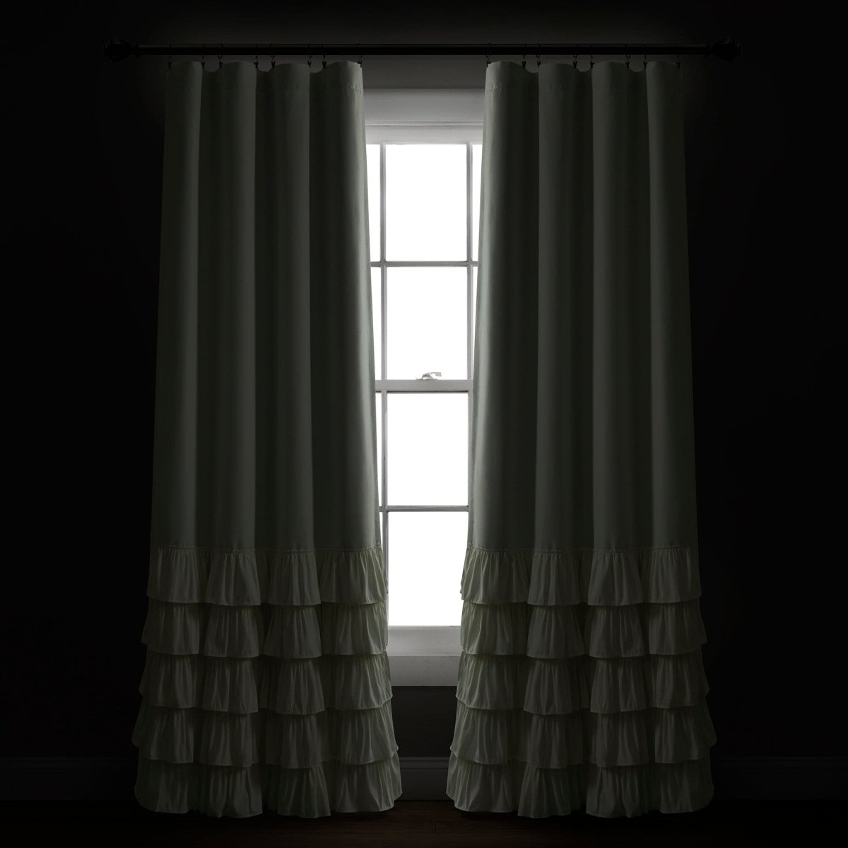 LushDecor Allison Ruffle 100% Blackout Window Curtain Panel - view 22