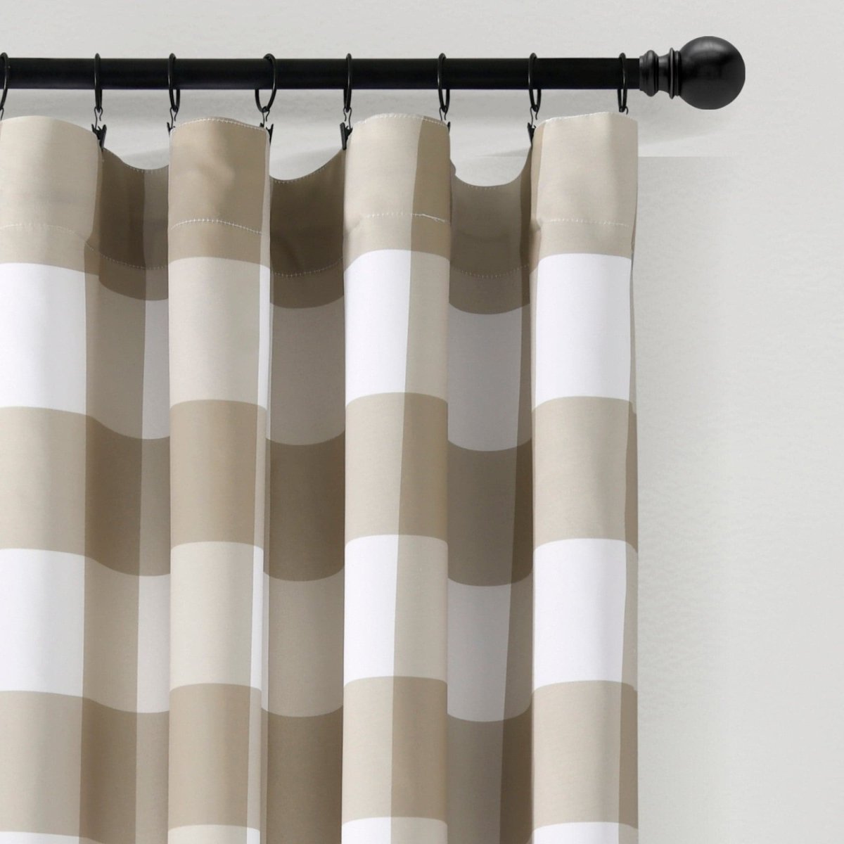 LushDecor Kelly Checker Light Filtering Window Curtain Panel Set - view 6