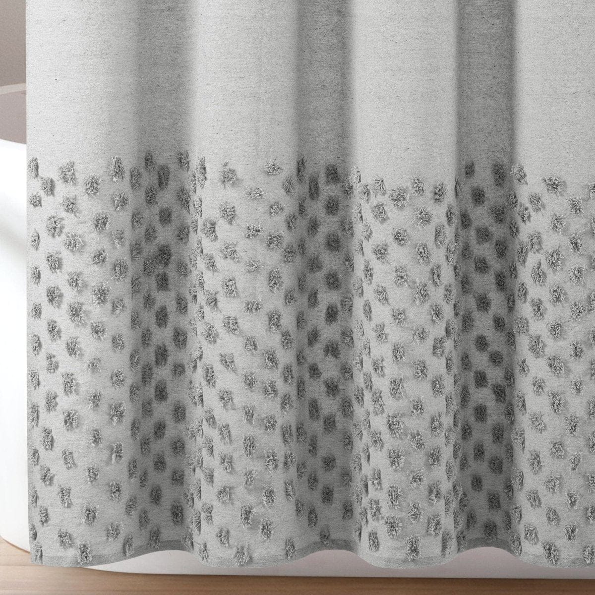 LushDecor Boho Polka Dot Yarn Dyed Recycled Cotton Blend Shower Curtain - view 8