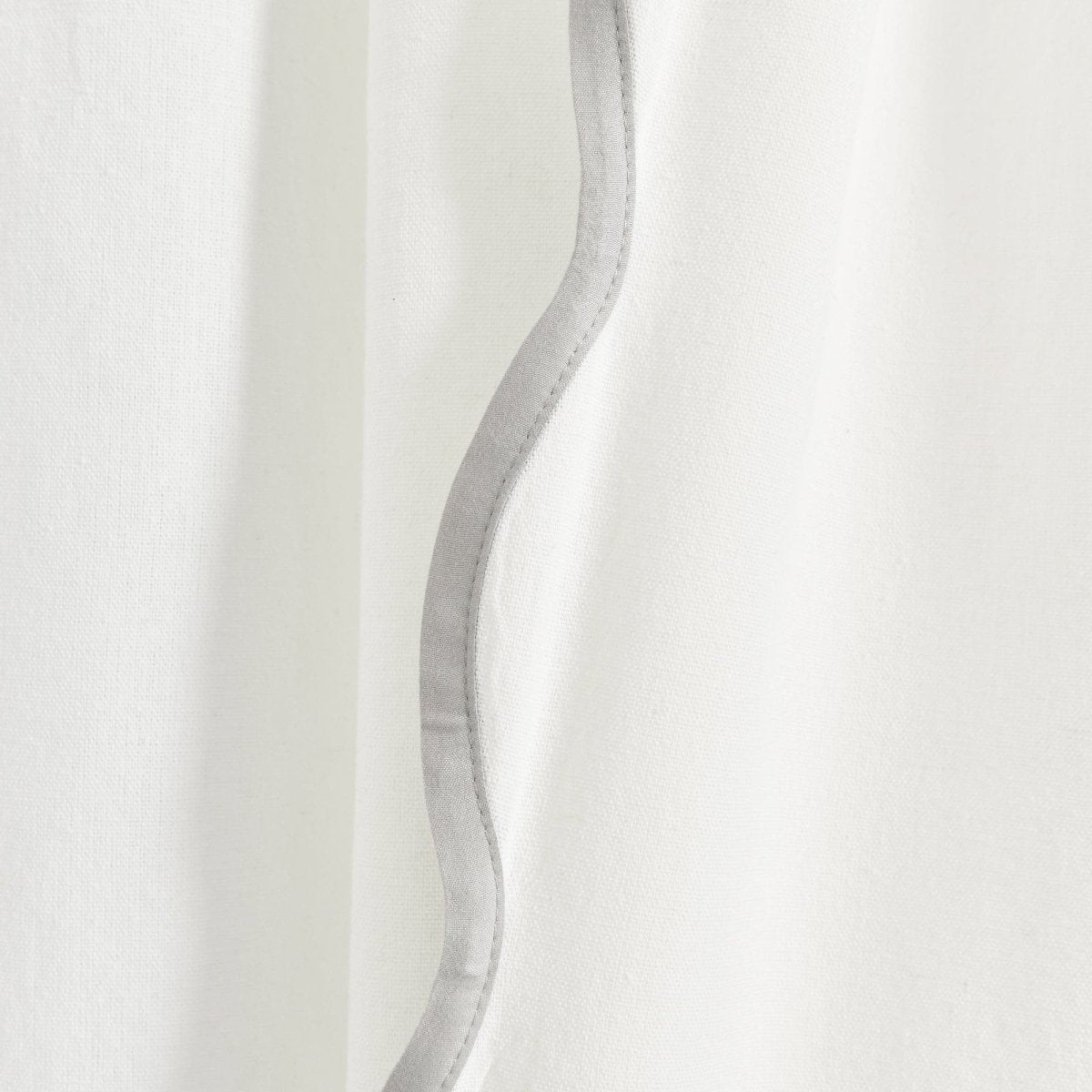 Coastal Chic Scalloped Edge Window Curtain Panel Set