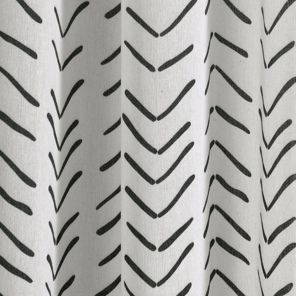 Hygge Modern Arrow Faux Linen Window Curtain Panel Set 2 Pieces