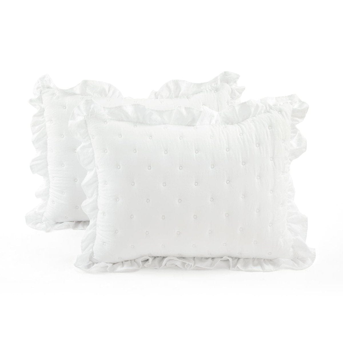 LushDecor Reyna Ruffle Reversible Oversized 3 Piece Quilt Set - view 18