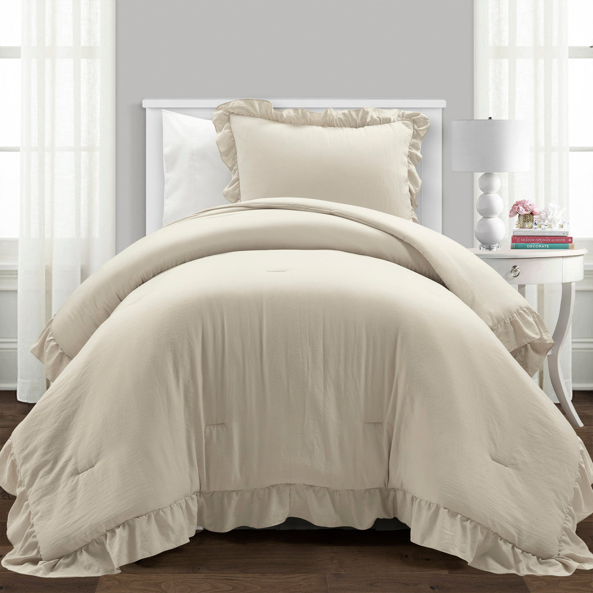 LushDecor Reyna Comforter Set in Wheat - view 2