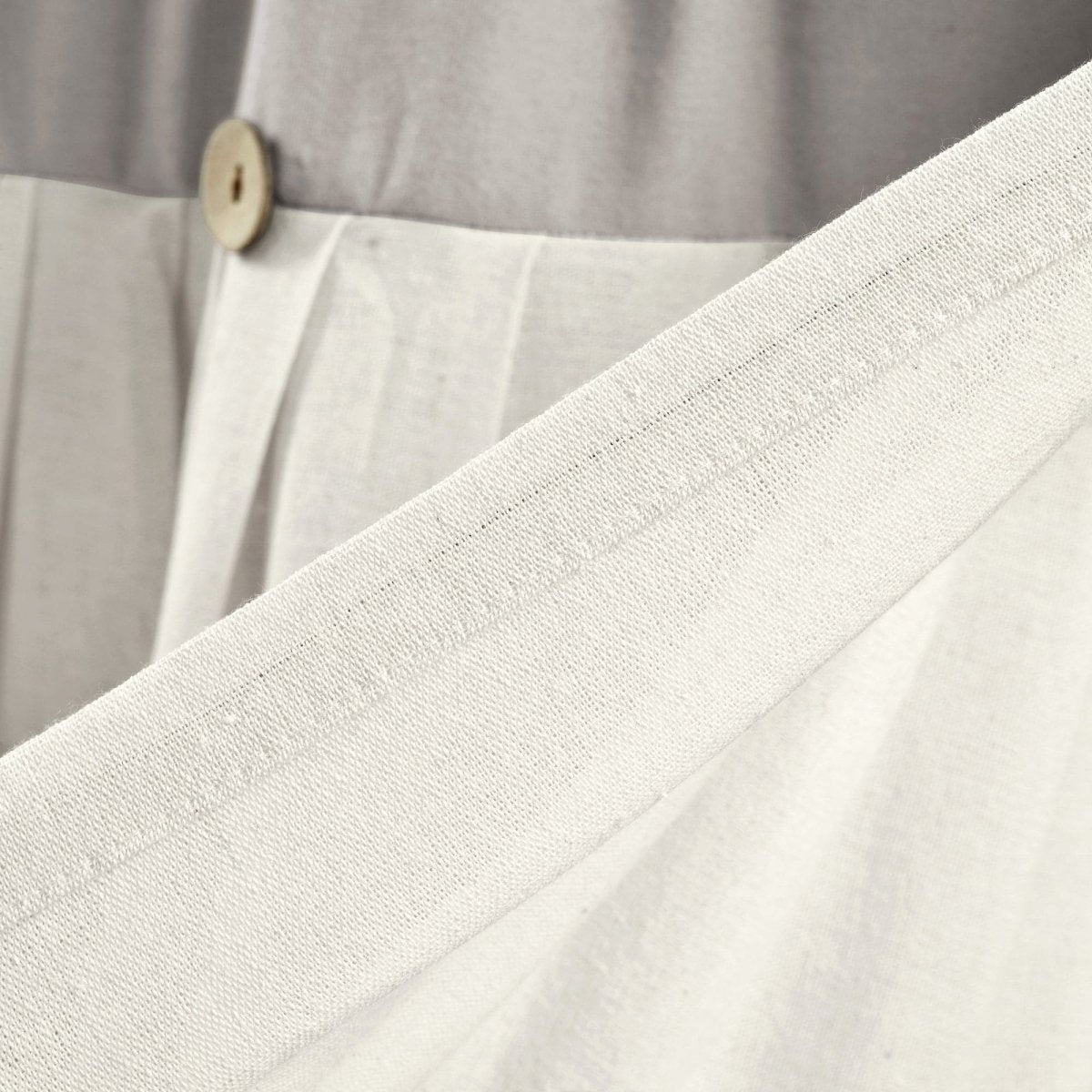 Linen Button Valance Window Panel
