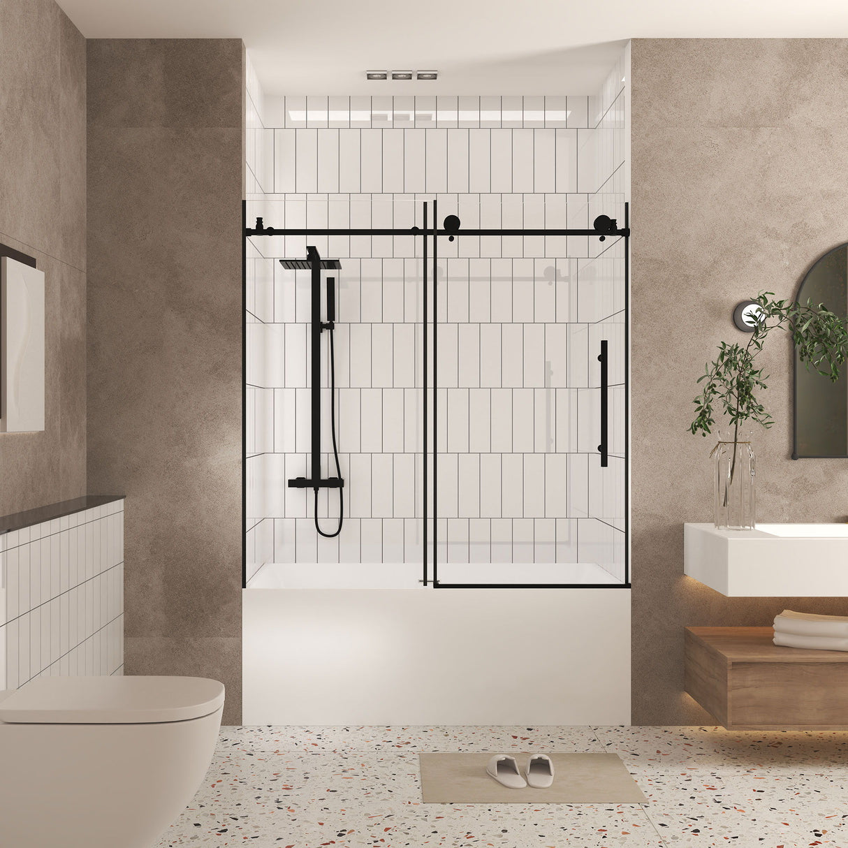 Frameless Shower Door With Handle