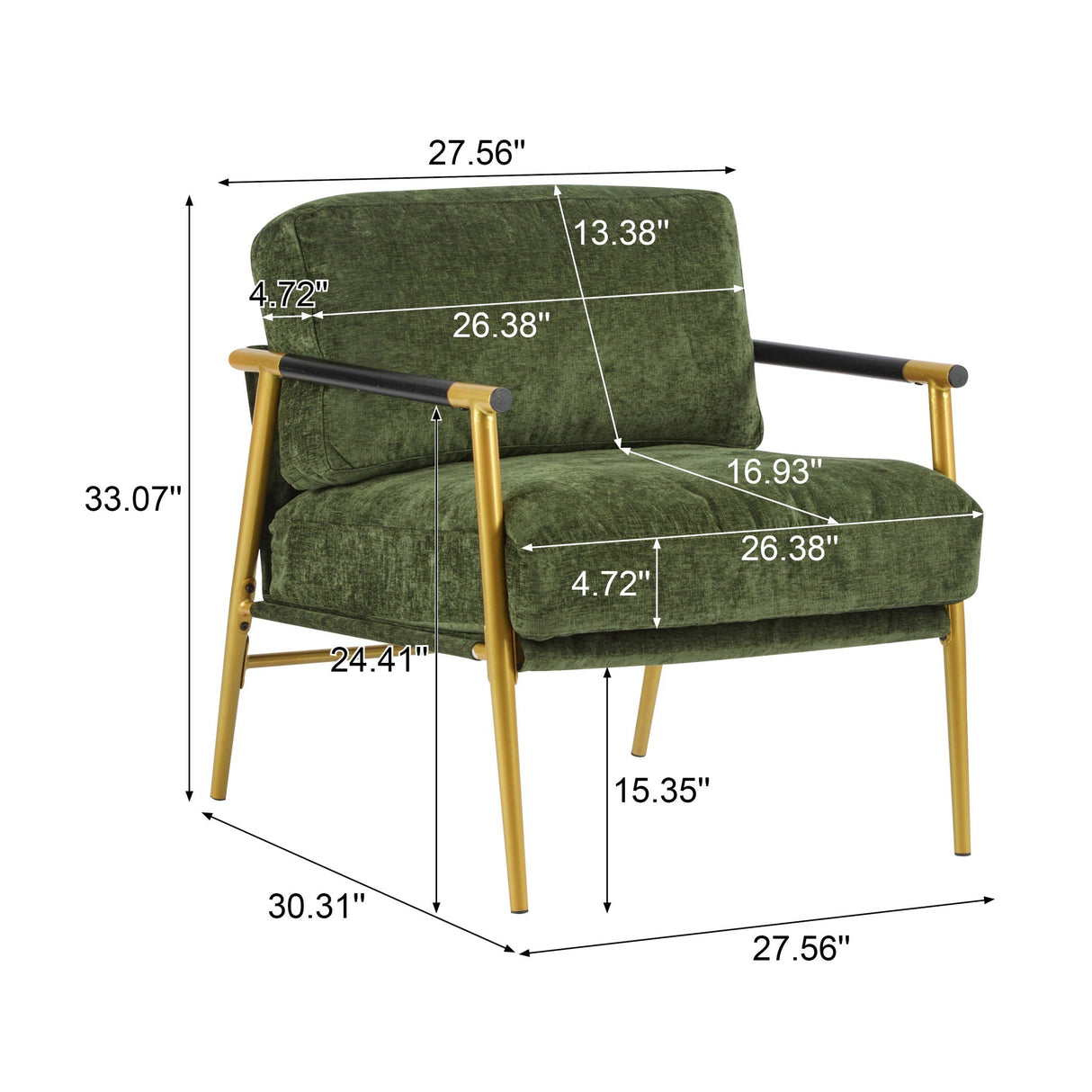 Modern Accent Chair With Plush Cushions, Cozy Seating - Best Buy Furniture