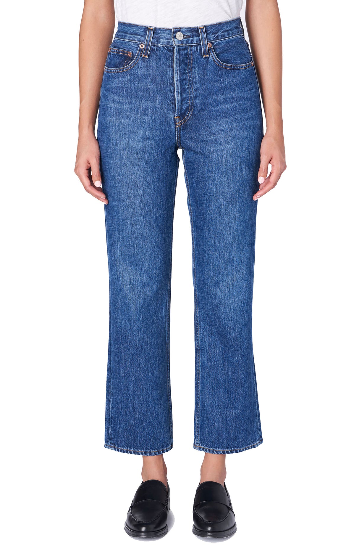 Women's Trave Gia High Waist Ankle Straight Leg Jeans