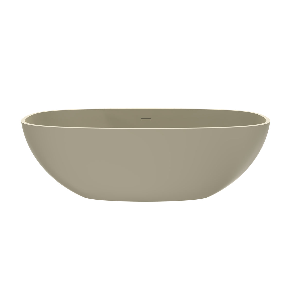 66.9 Inch Freestanding Solid Surface Soaking Bathtub