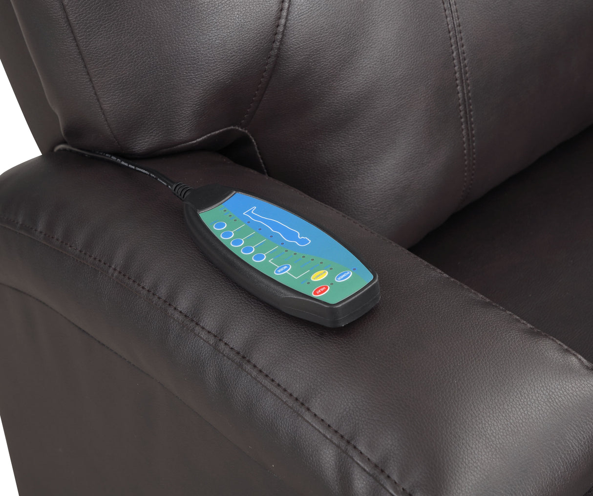 Brown Leather Recliner Aire w/Power Lift & Massage