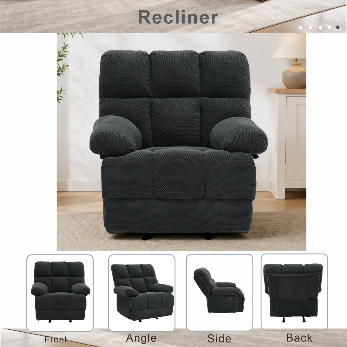 Modern Manual Rocker Recliner Chair