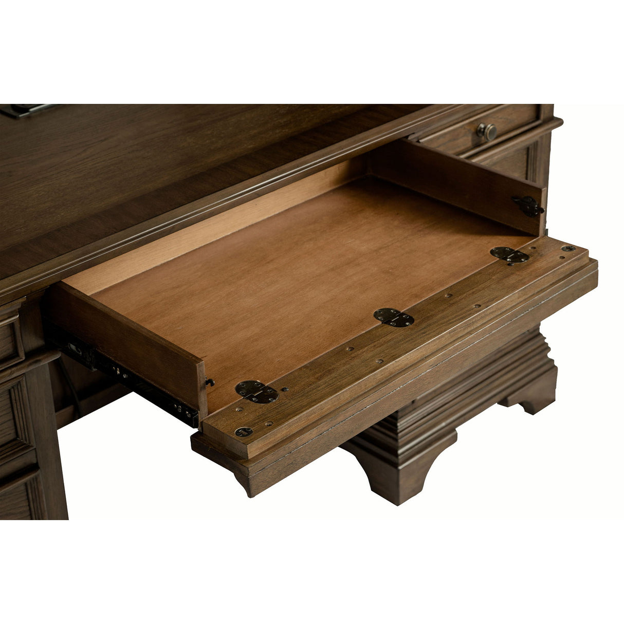 Stigham - 5 Drawer Credenza With Hutch - Oak