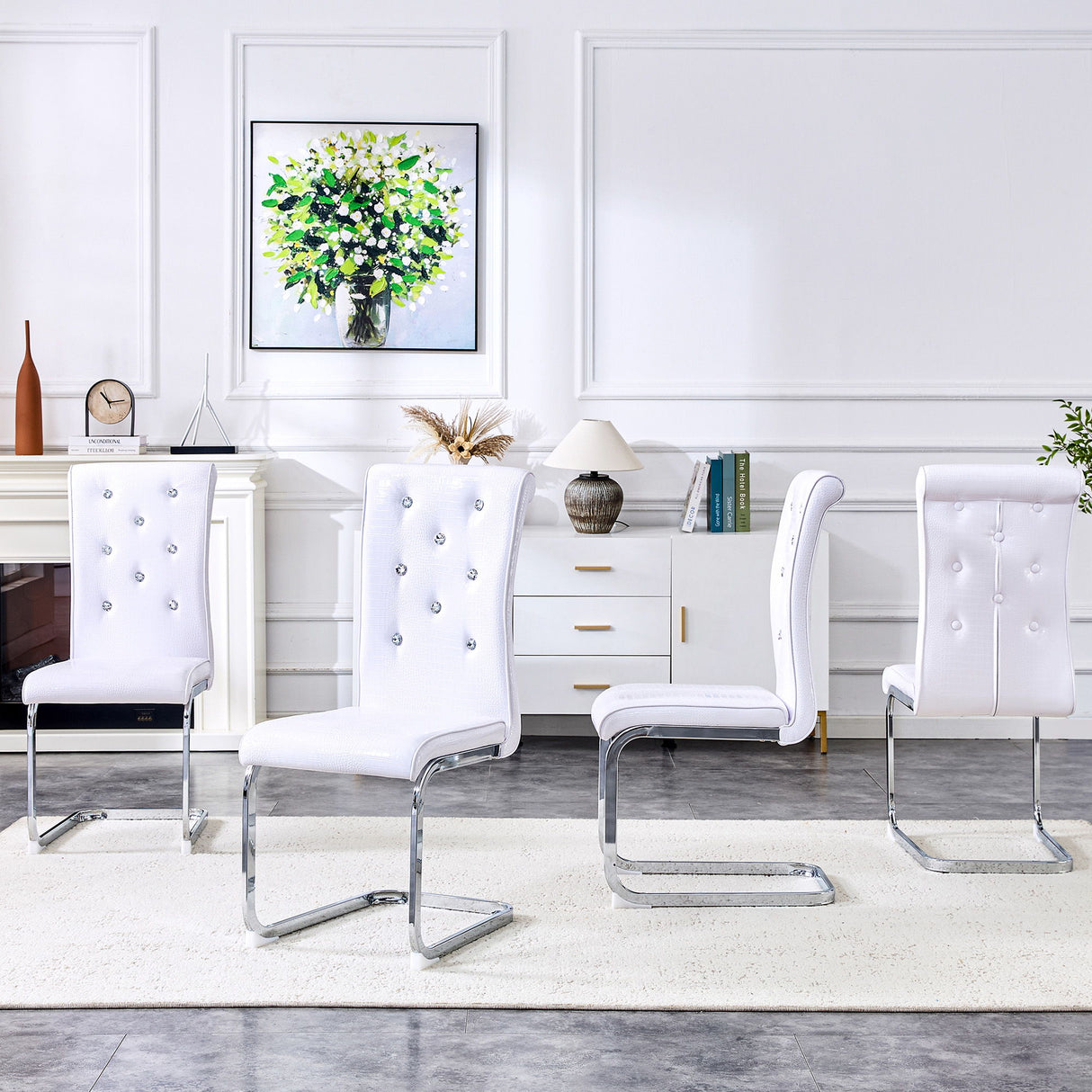 Elegant Design Upholstered Dining Chairs