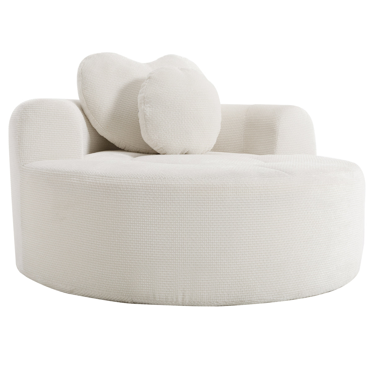 Round Sofa Bed with Memory Foam Sectional Couch