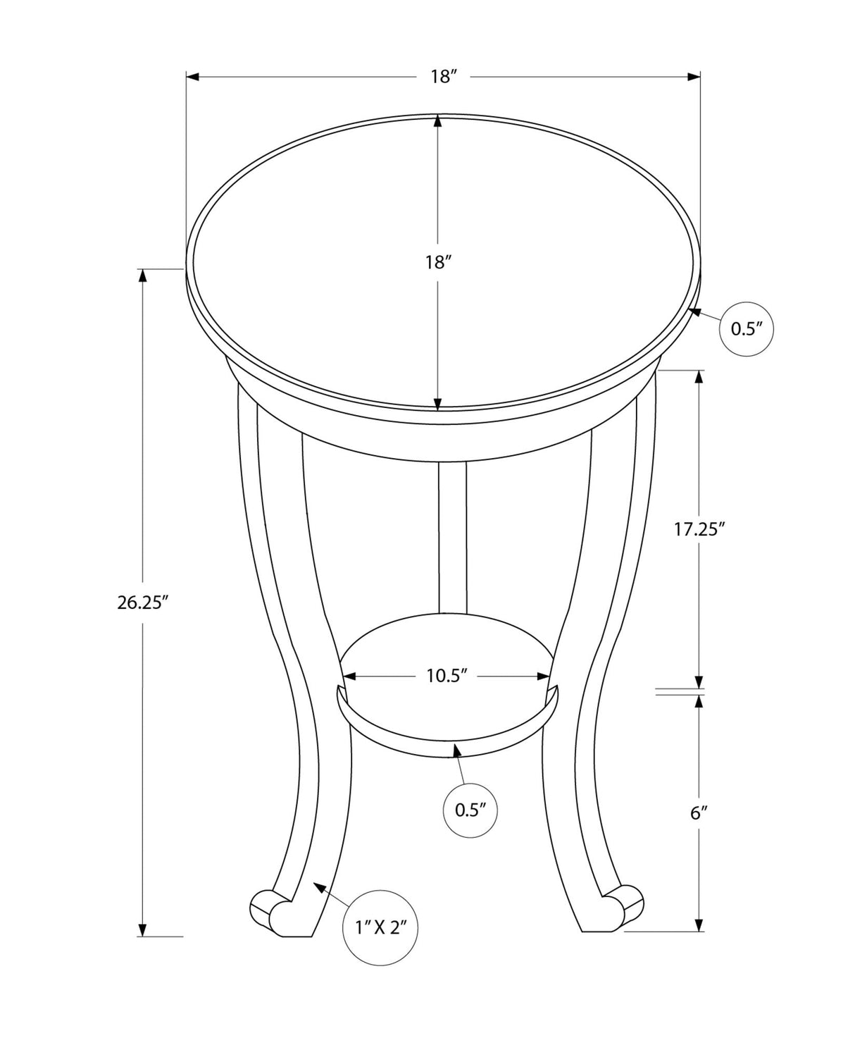 Accent End Table, 2 Tier, Traditional - Walnut - Best Buy Furniture