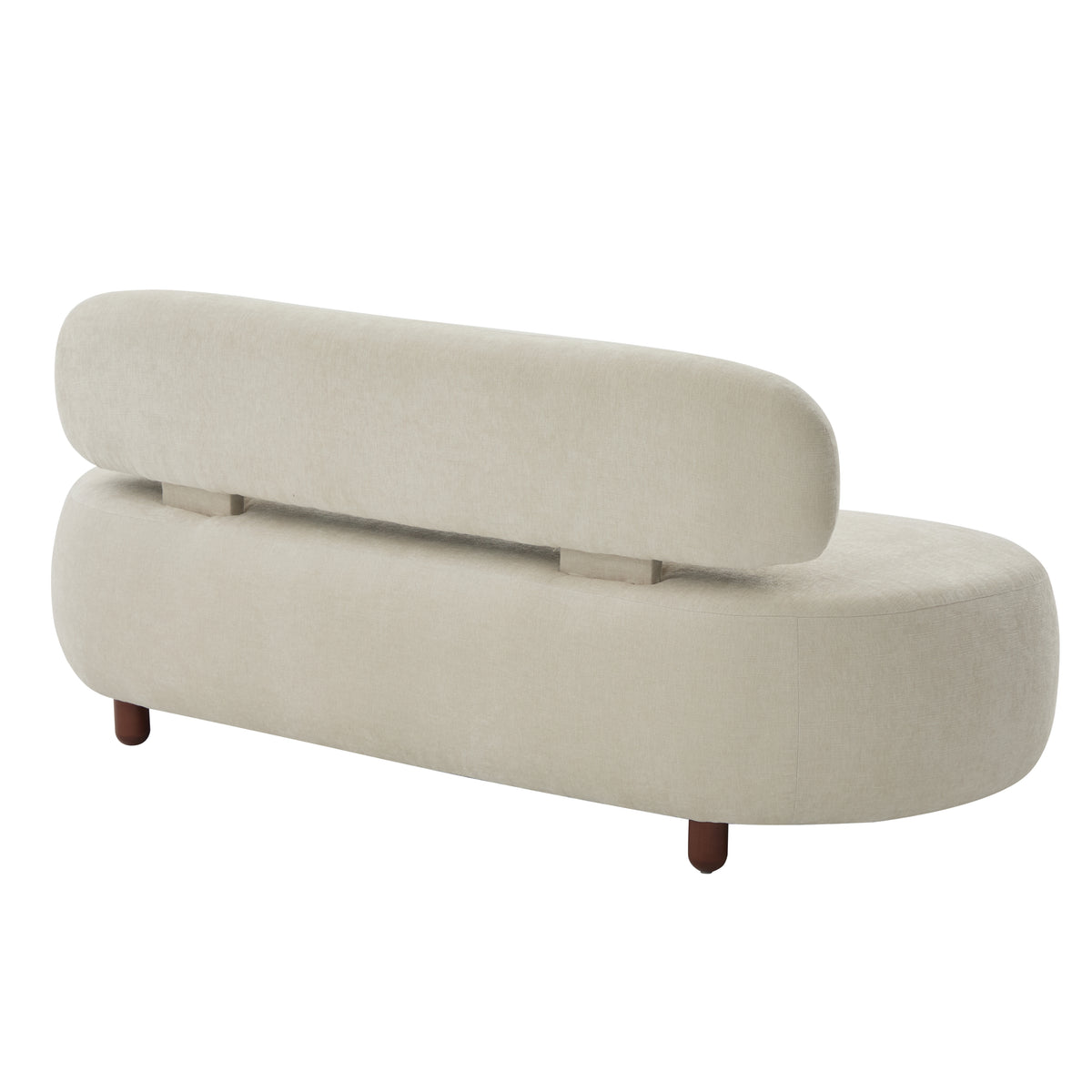Lunara 66 in. Modern Curved Upholstered Chenille Sofa