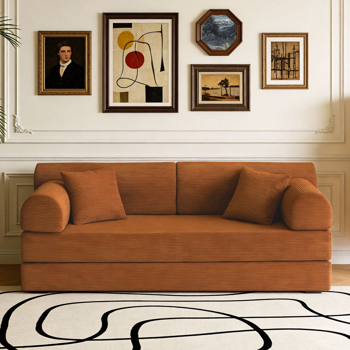 Convertible Sleeper Sofa Bed, Floor Lounge Couch For Living Room