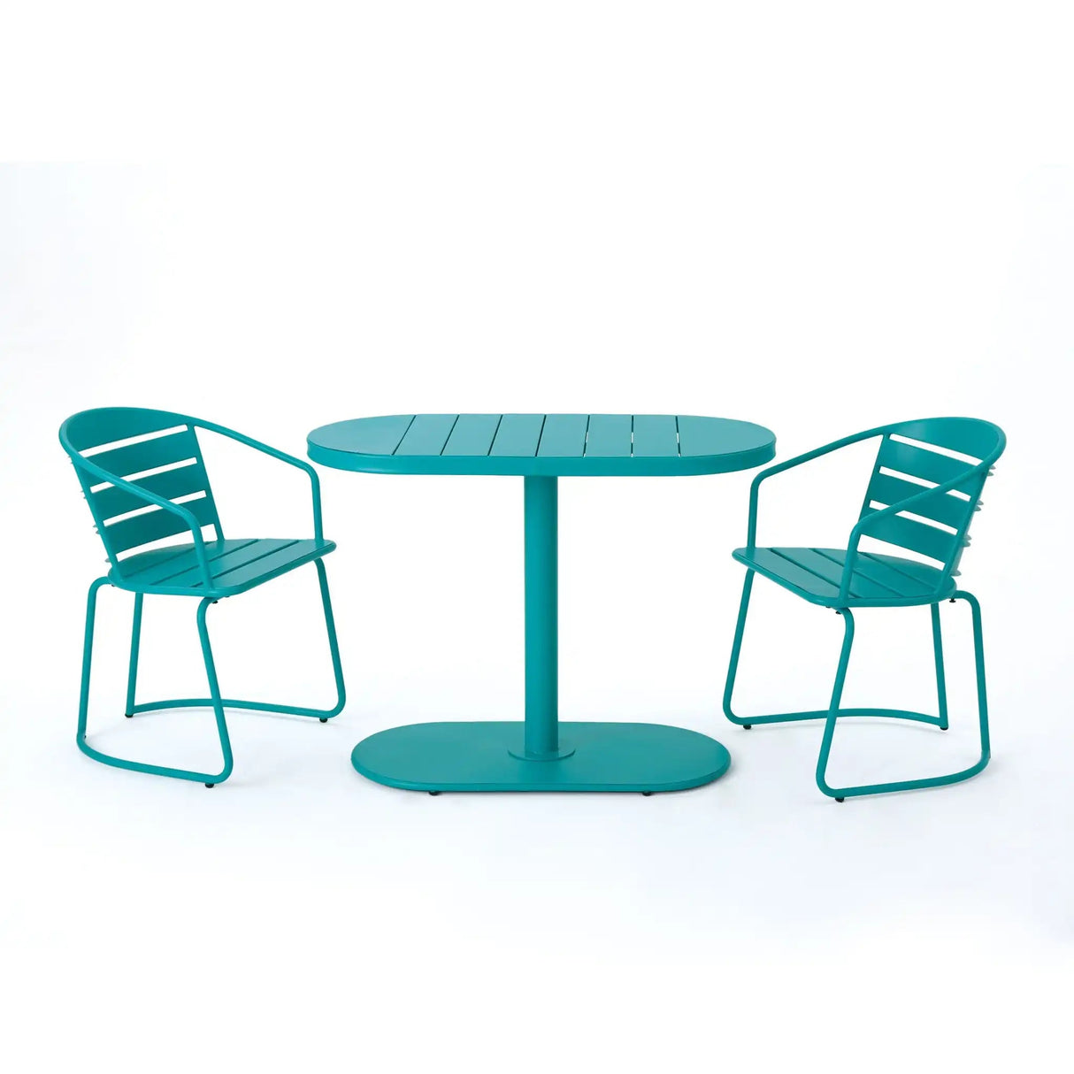 3 Piece Elegant Outdoor Bistro Set With 2 Chairs And Oval Table - Best Buy Furniture