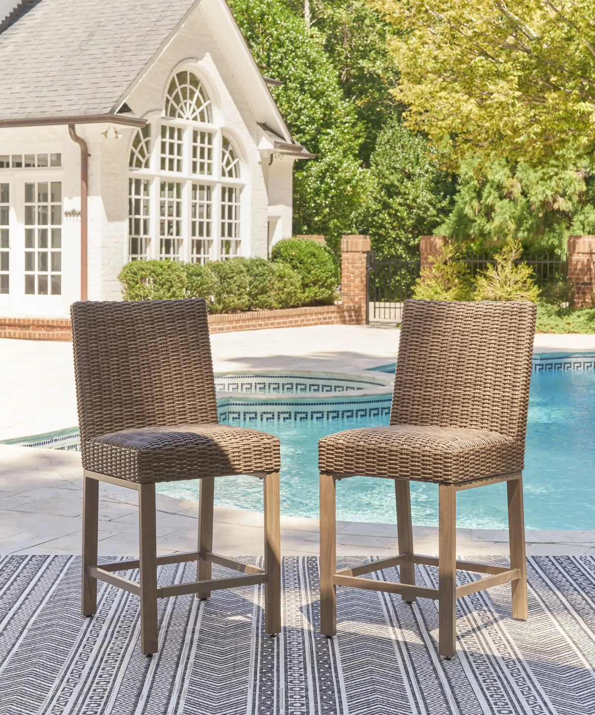 Walton Bridge - Barstool (Set of 2) - Driftwood - Best Buy Furniture