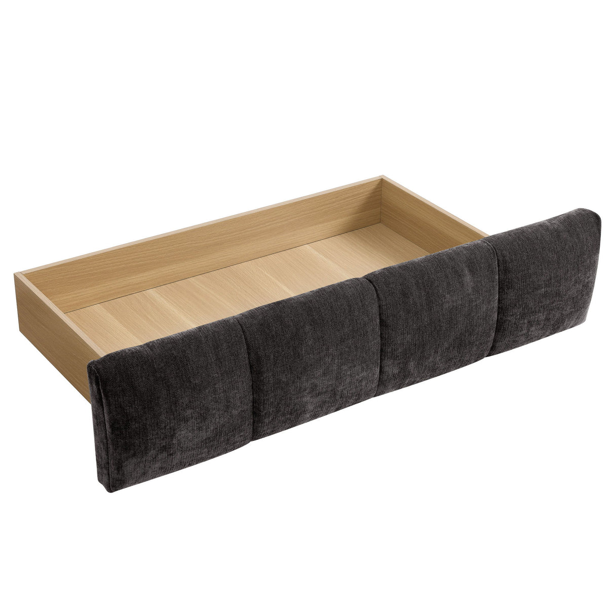 Modern Platform Bed Frame With Thick Fabric
